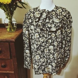 Vintage Leslie Fay Floral Blouse